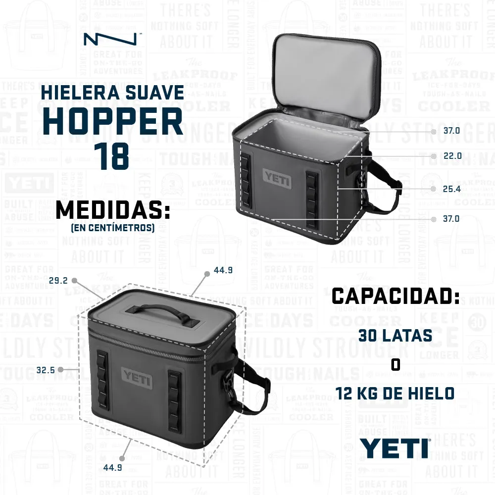 18060131271 HIELERA SUAVE HOPPER FLIP 18 NEGRO MARCA YETI