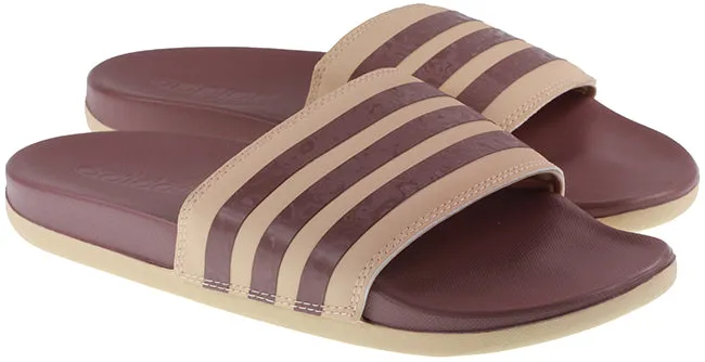 Adidas Womens Adilette Comfort Slide Sandstorm Wonder Oxide