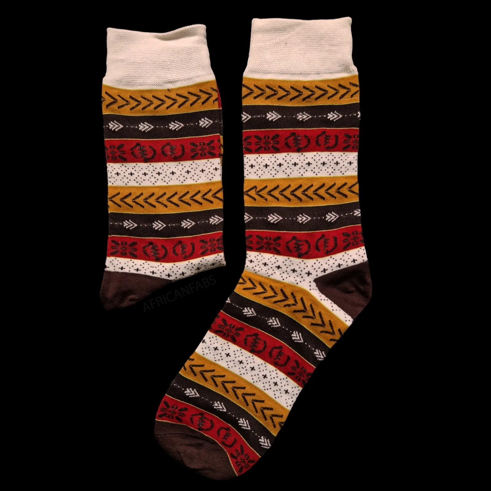 African socks / Afro socks set BAMABARA in pouch - Set of 4 pairs