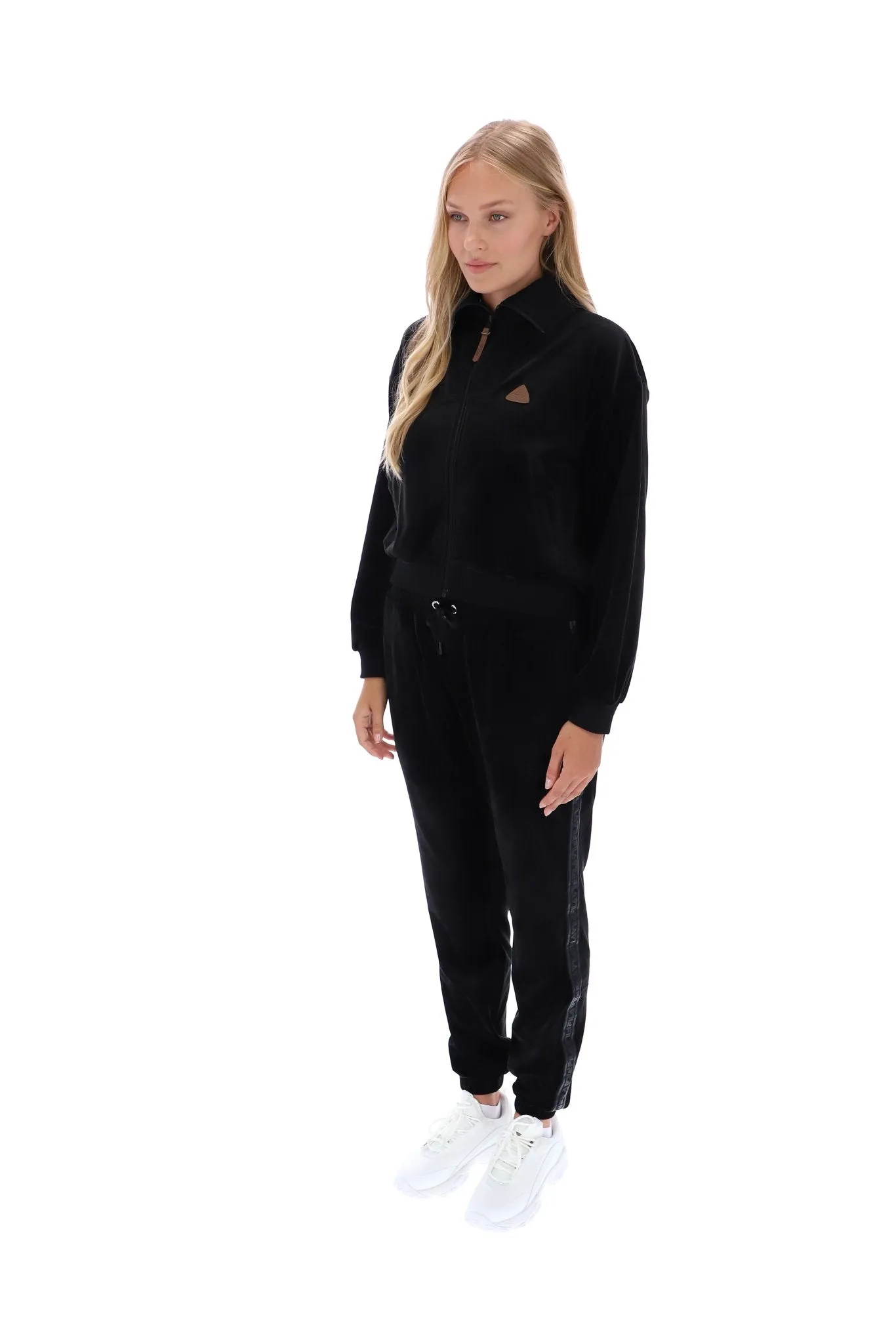 Apulia Dropped High Neck Velour Sweater