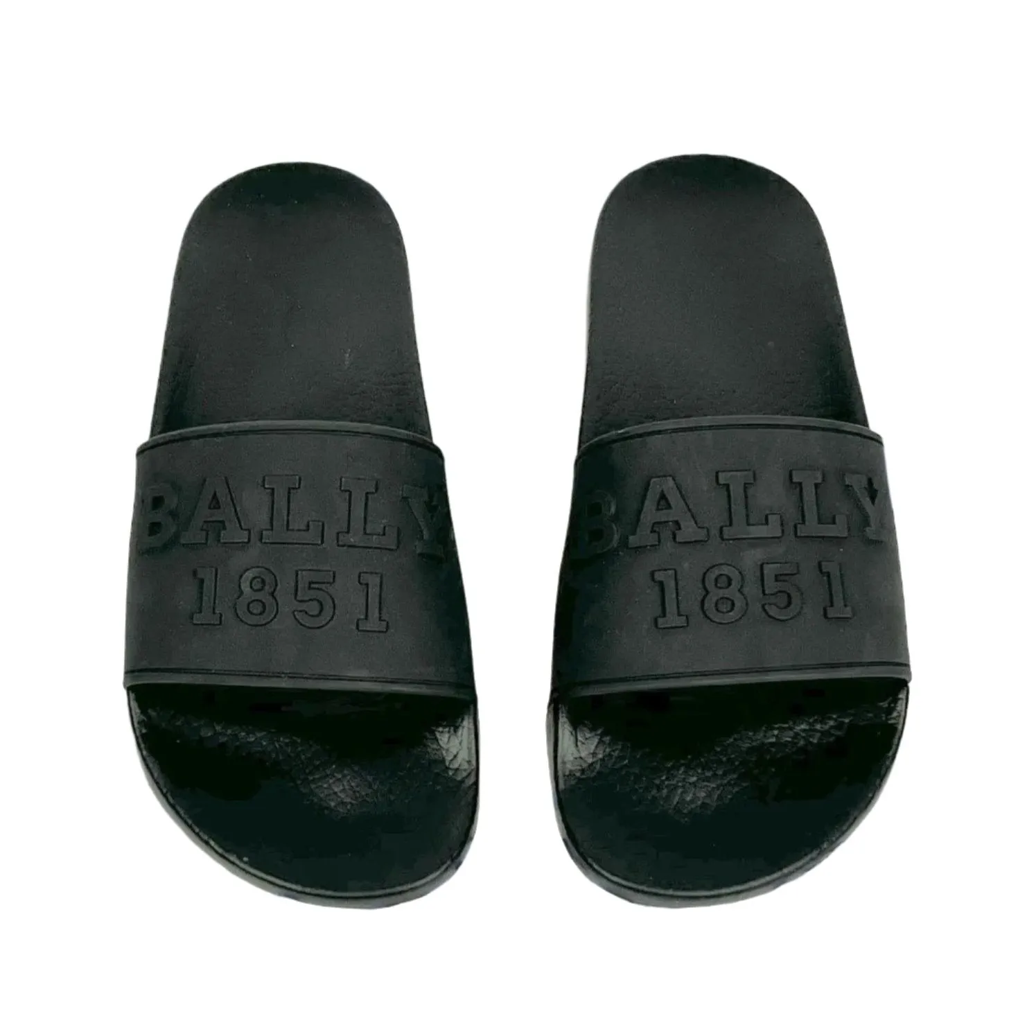 Bally Slaim Black Rubber Sandals