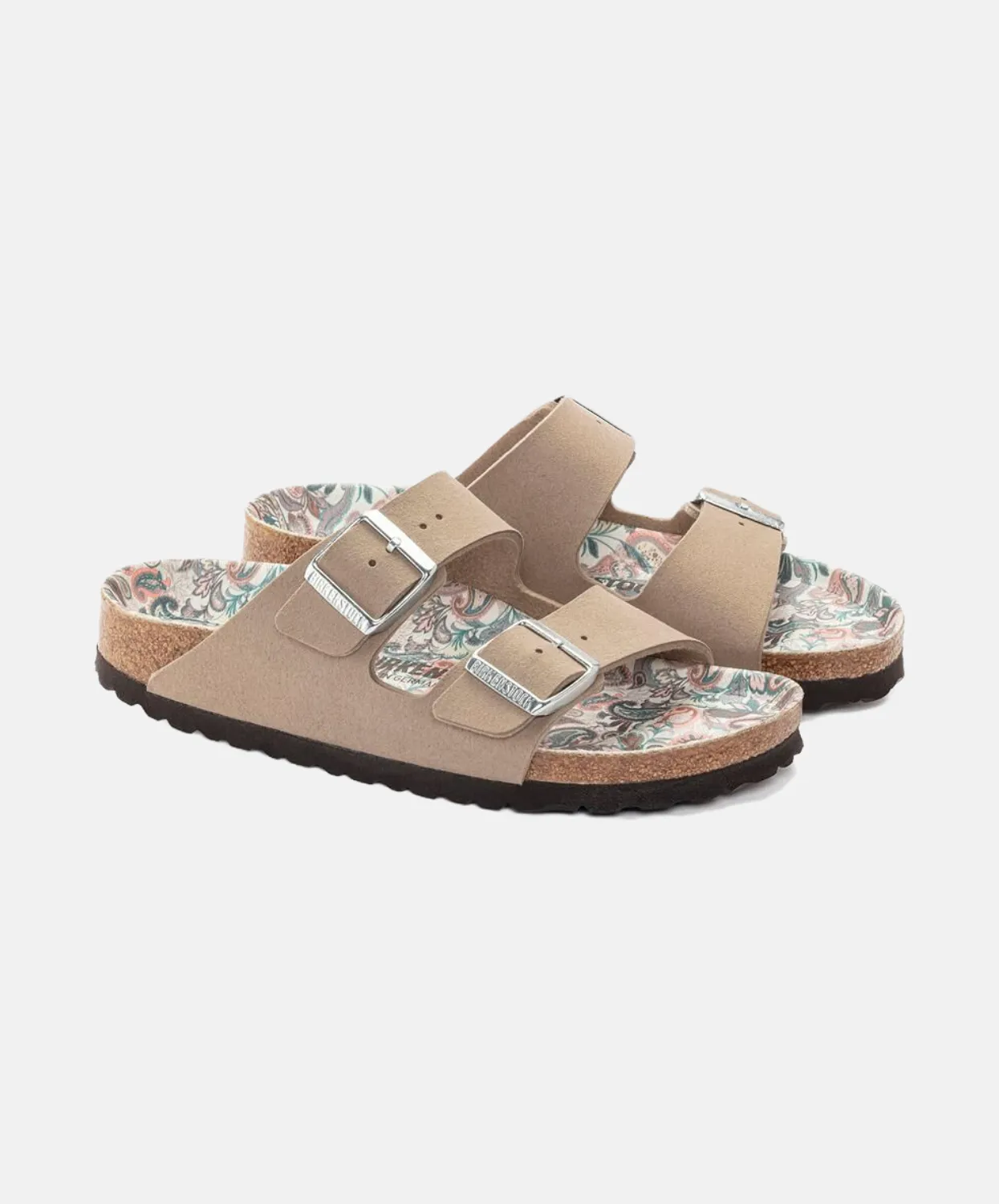 Birkenstock Arizona Synthetic Paisley Grey Taupe Vegan Sandals