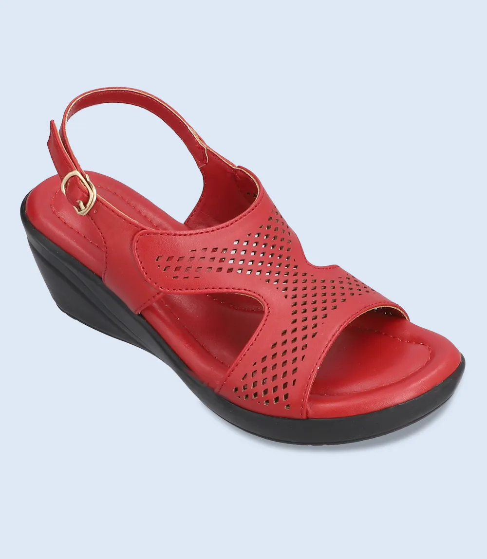 BW7523-RED-Women Comfort Sandal