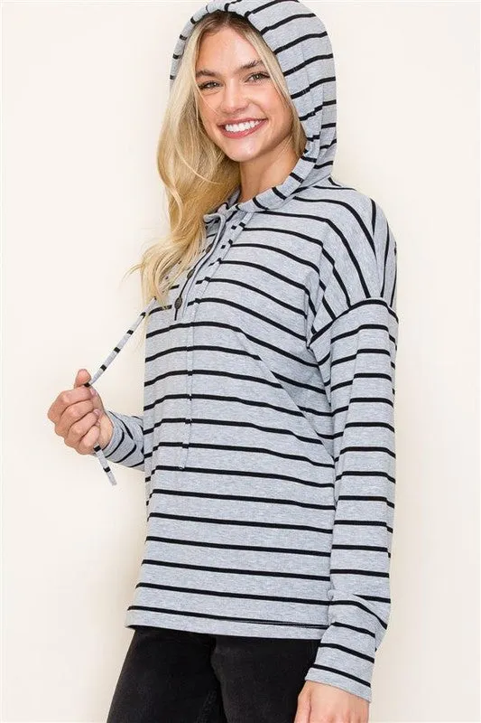 Cadence Striped Hoodies - 2 Colors!