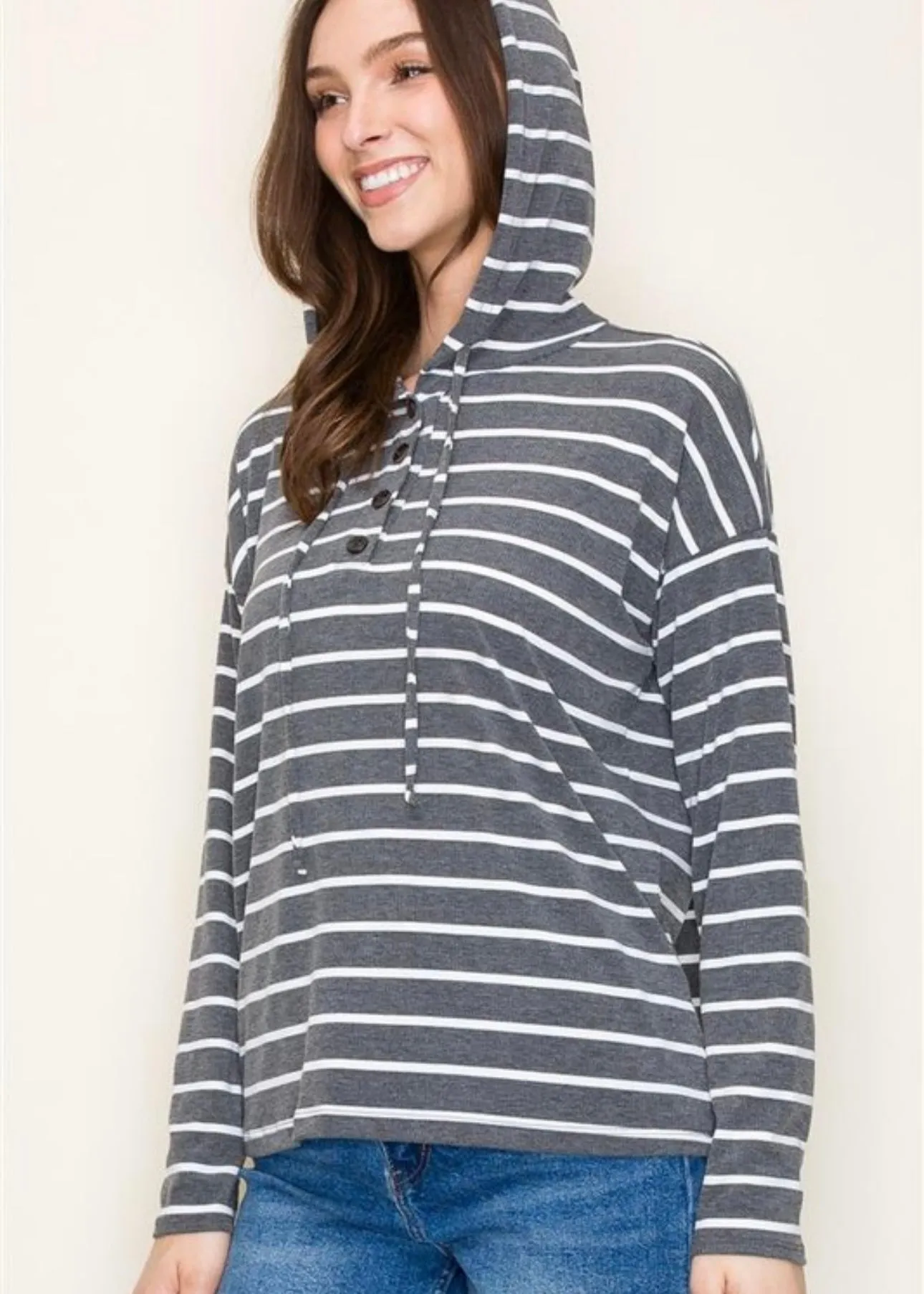 Cadence Striped Hoodies - 2 Colors!