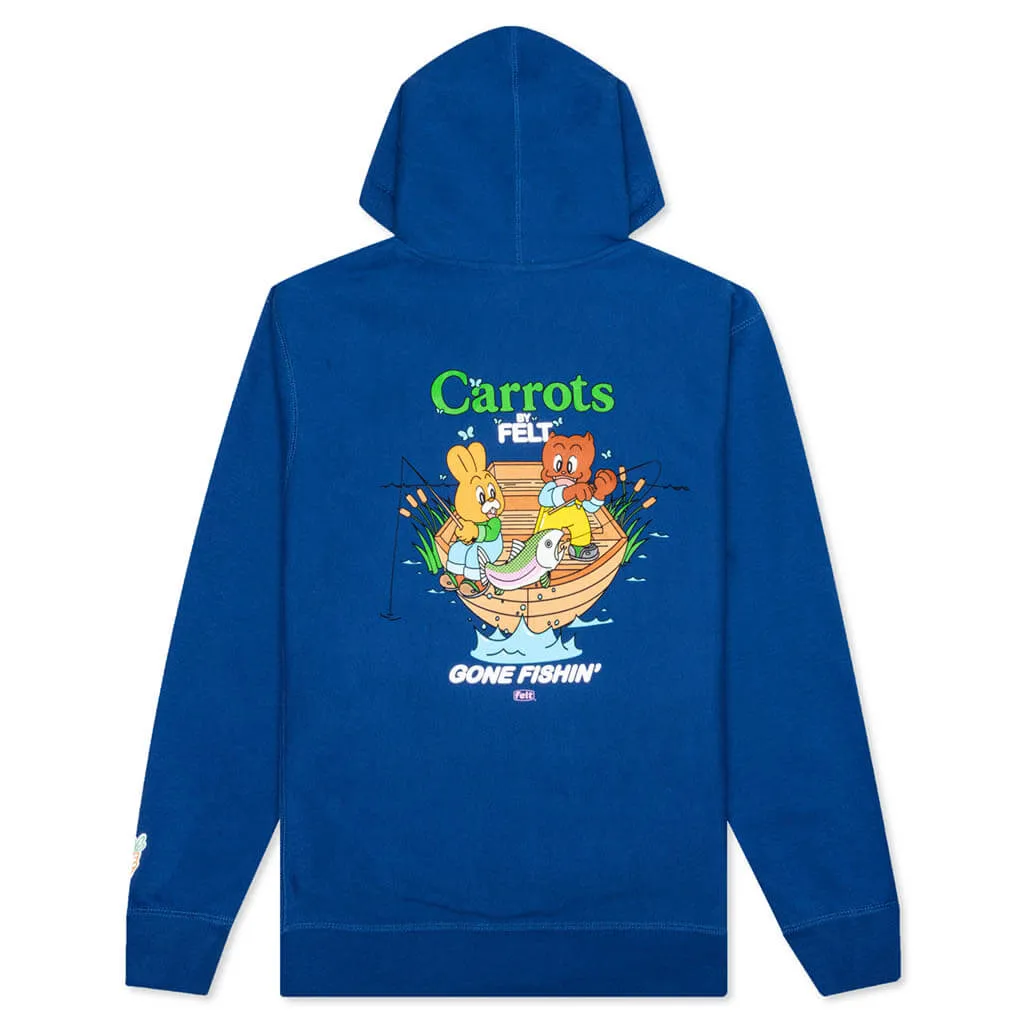 Carrots by Gone Fishing Hoodie - Blue