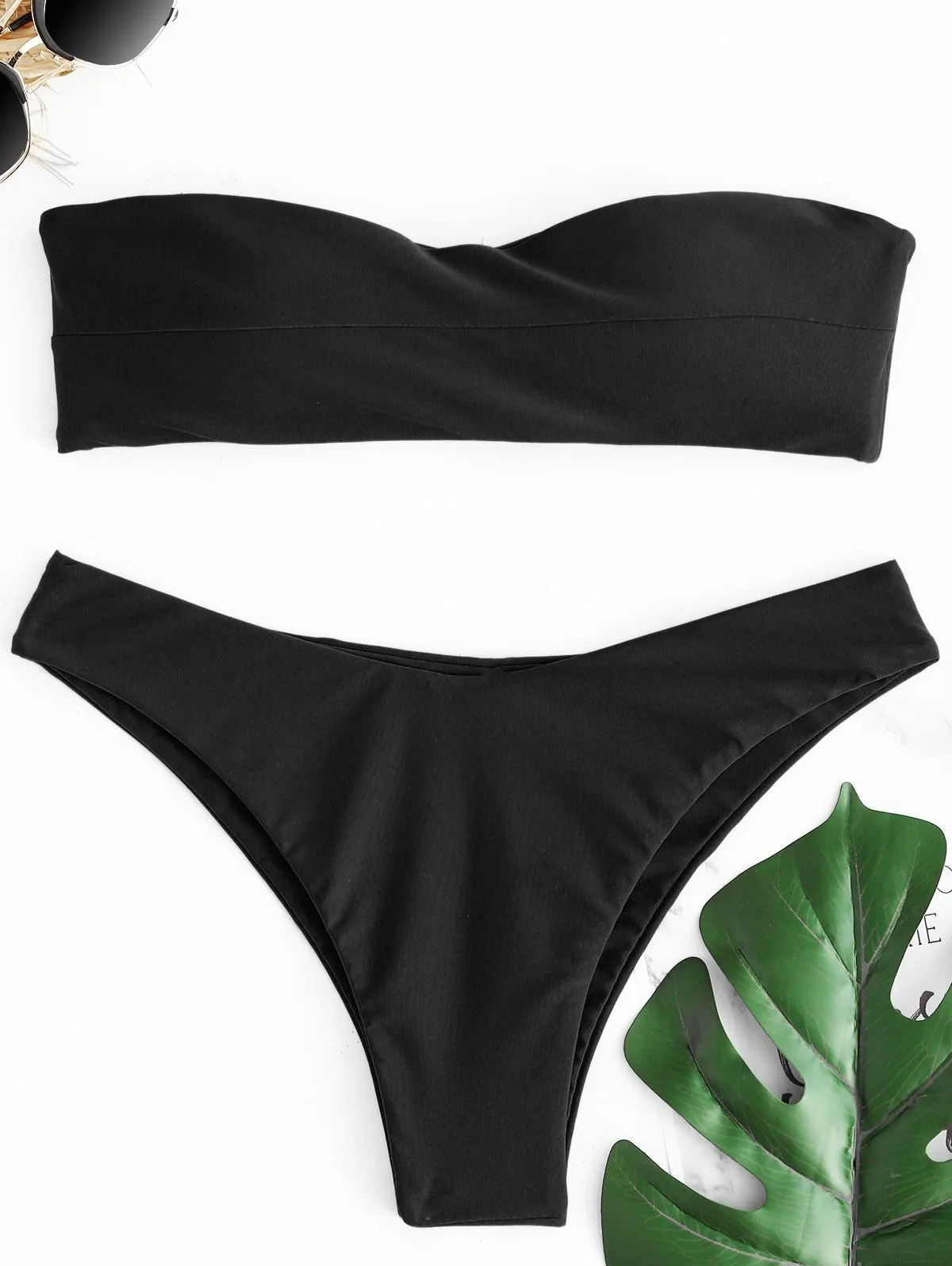 Chic Bandeau Thong Bikini Set