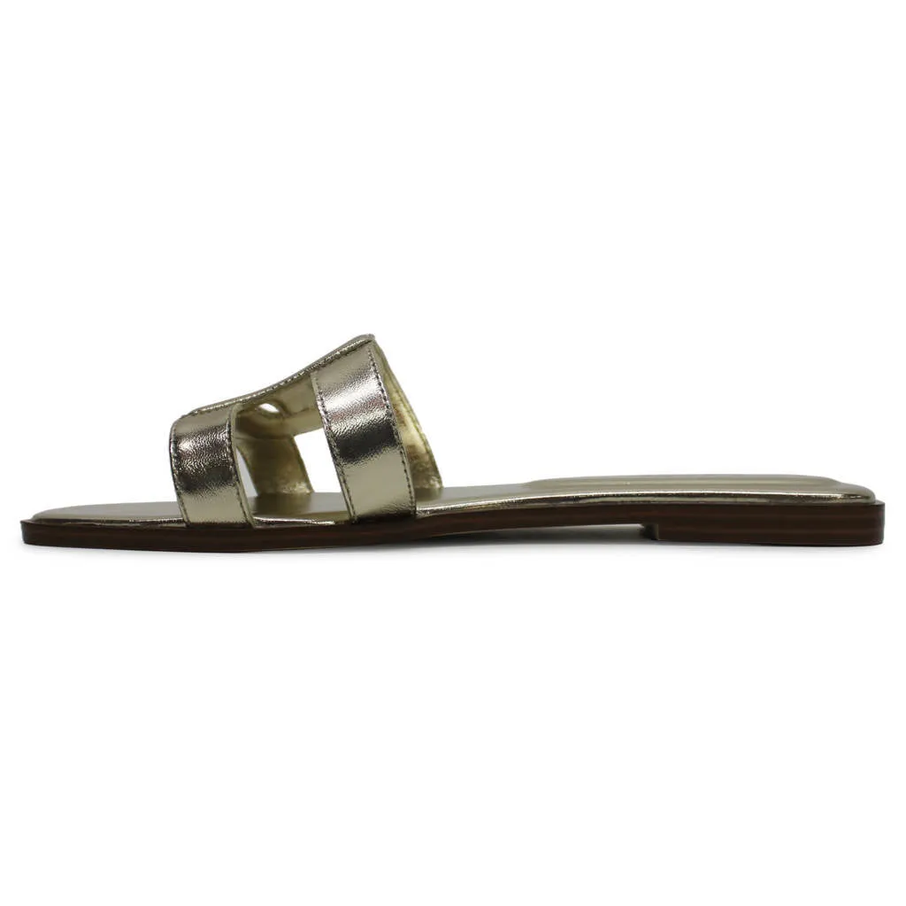 Chrisee Leather Women's Slides Sandals