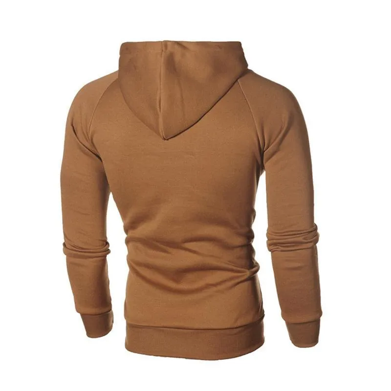 Covrlge Fashion Brand Men's Hoodies 2019 Spring Autumn Male Casual Hoodies Sweatshirts Men's Zipper Solid Color Hoodies MWW204