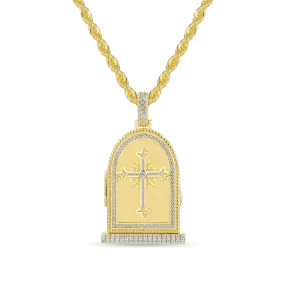 Custom Flip Tombstone Photo Pendant