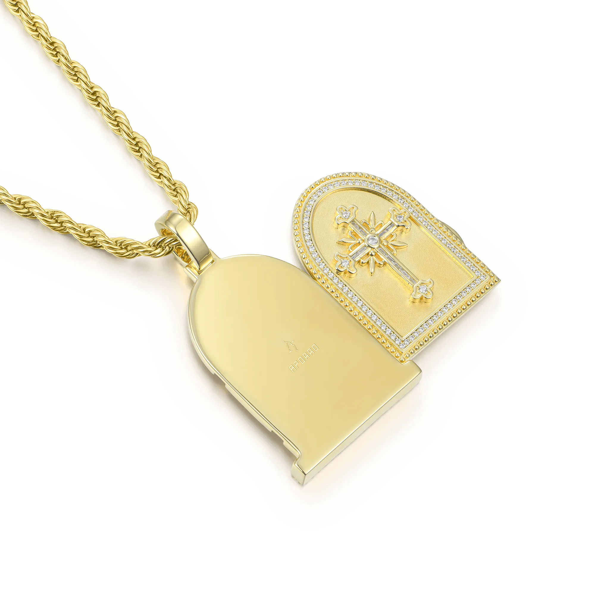 Custom Flip Tombstone Photo Pendant