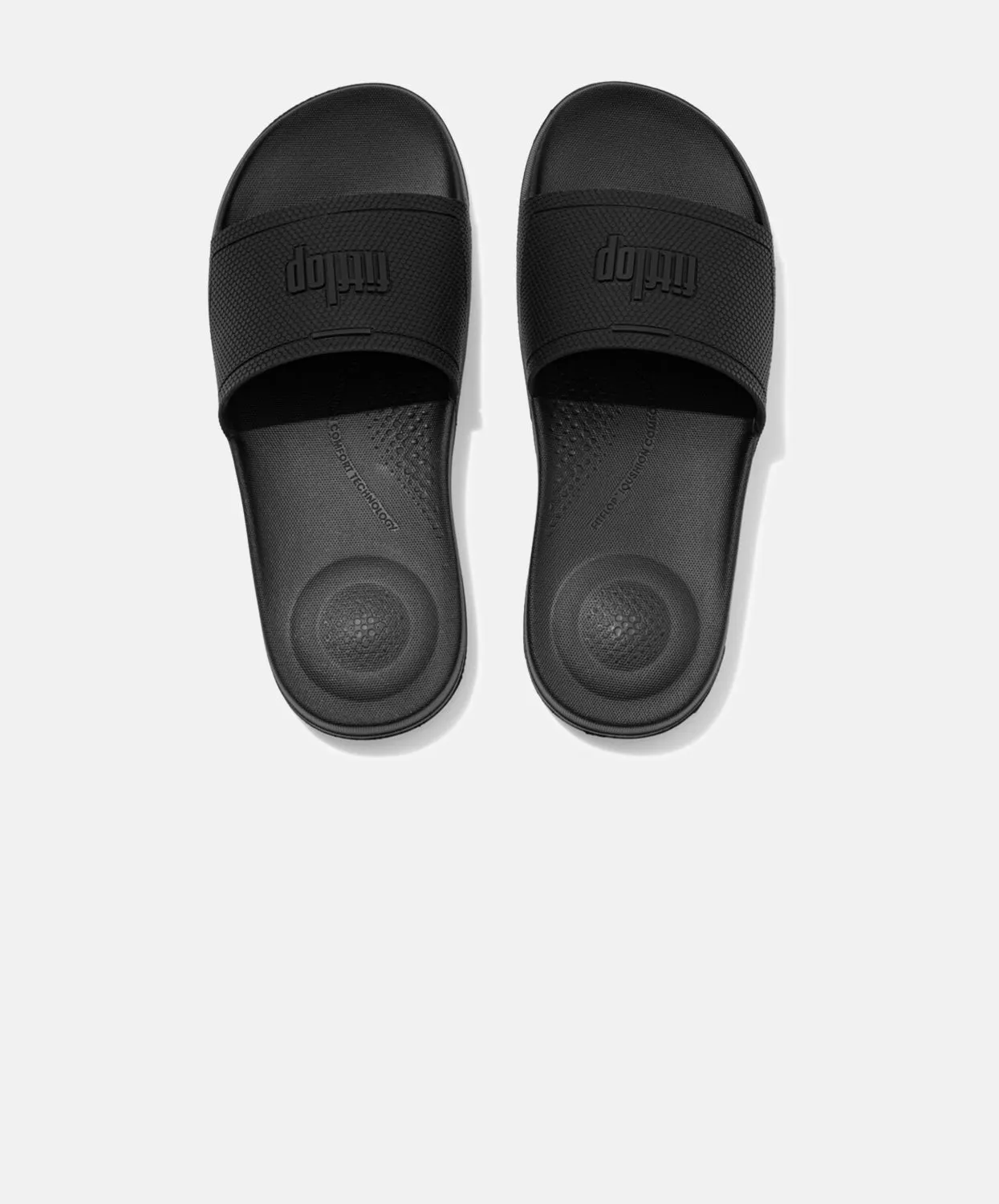 FitFlop iQushion All Black Mens Slides