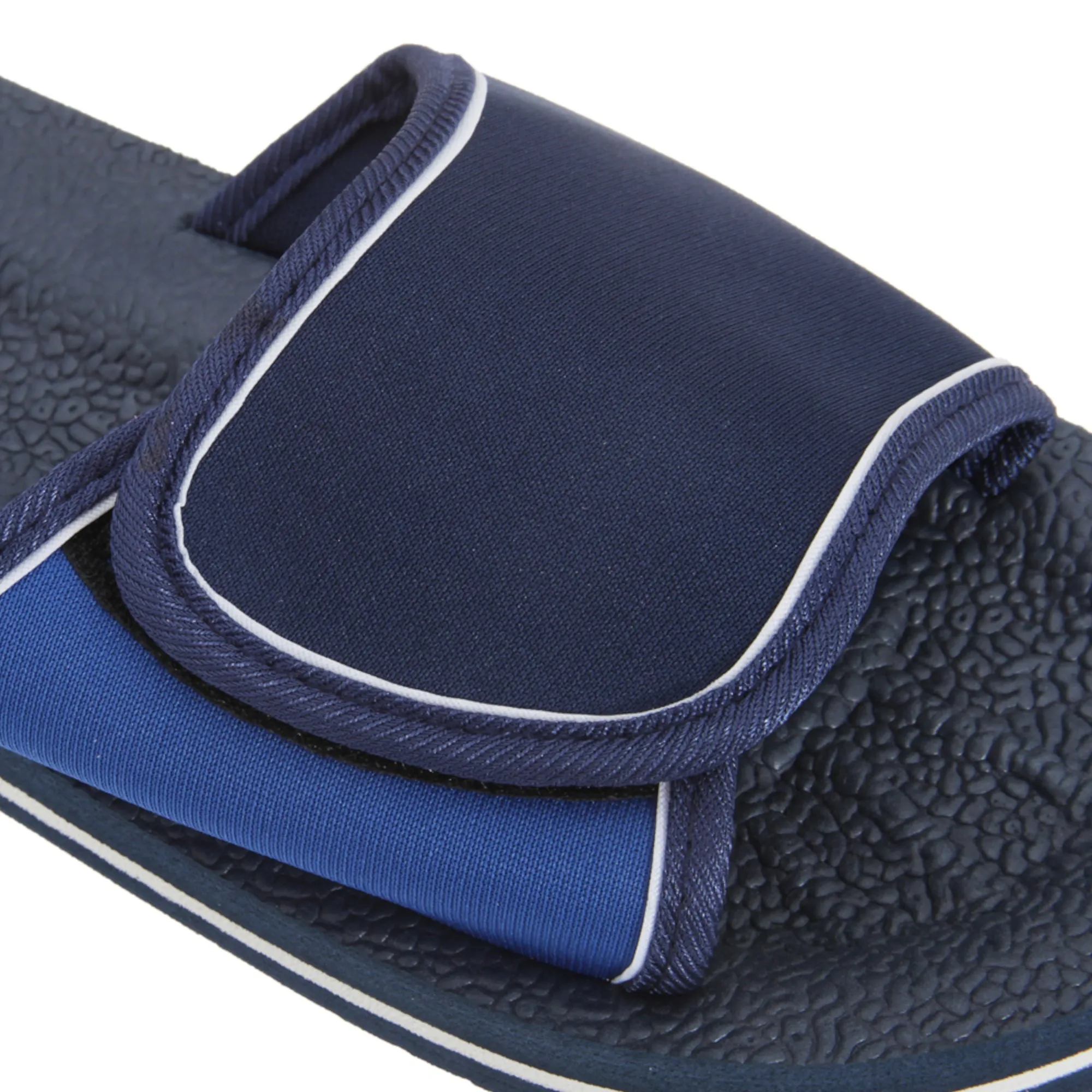 FLOSO Mens Two Tone Touch Fastening Flip Flops