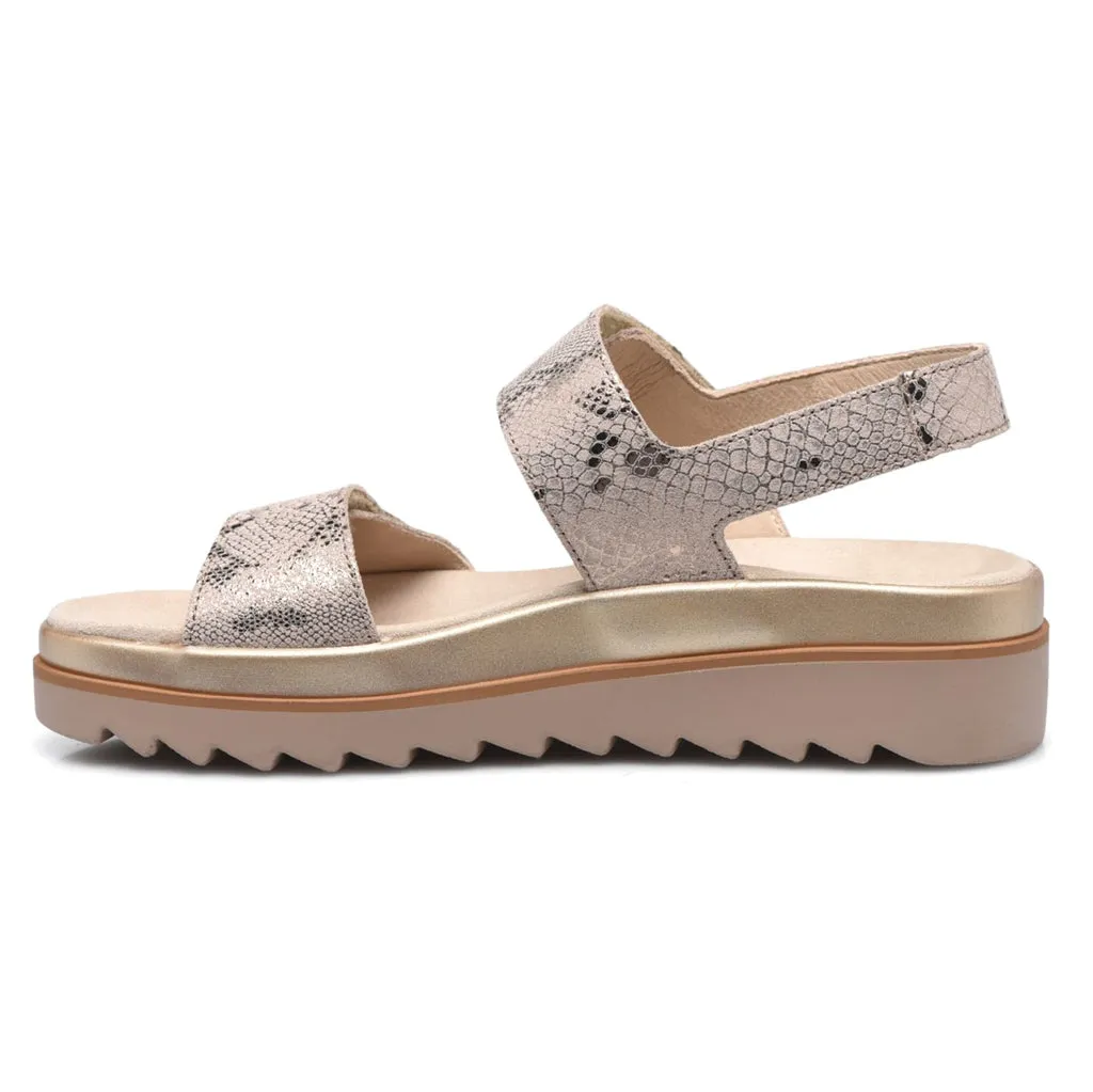 Dominica Metallic Leather Women's Wedge Sandals