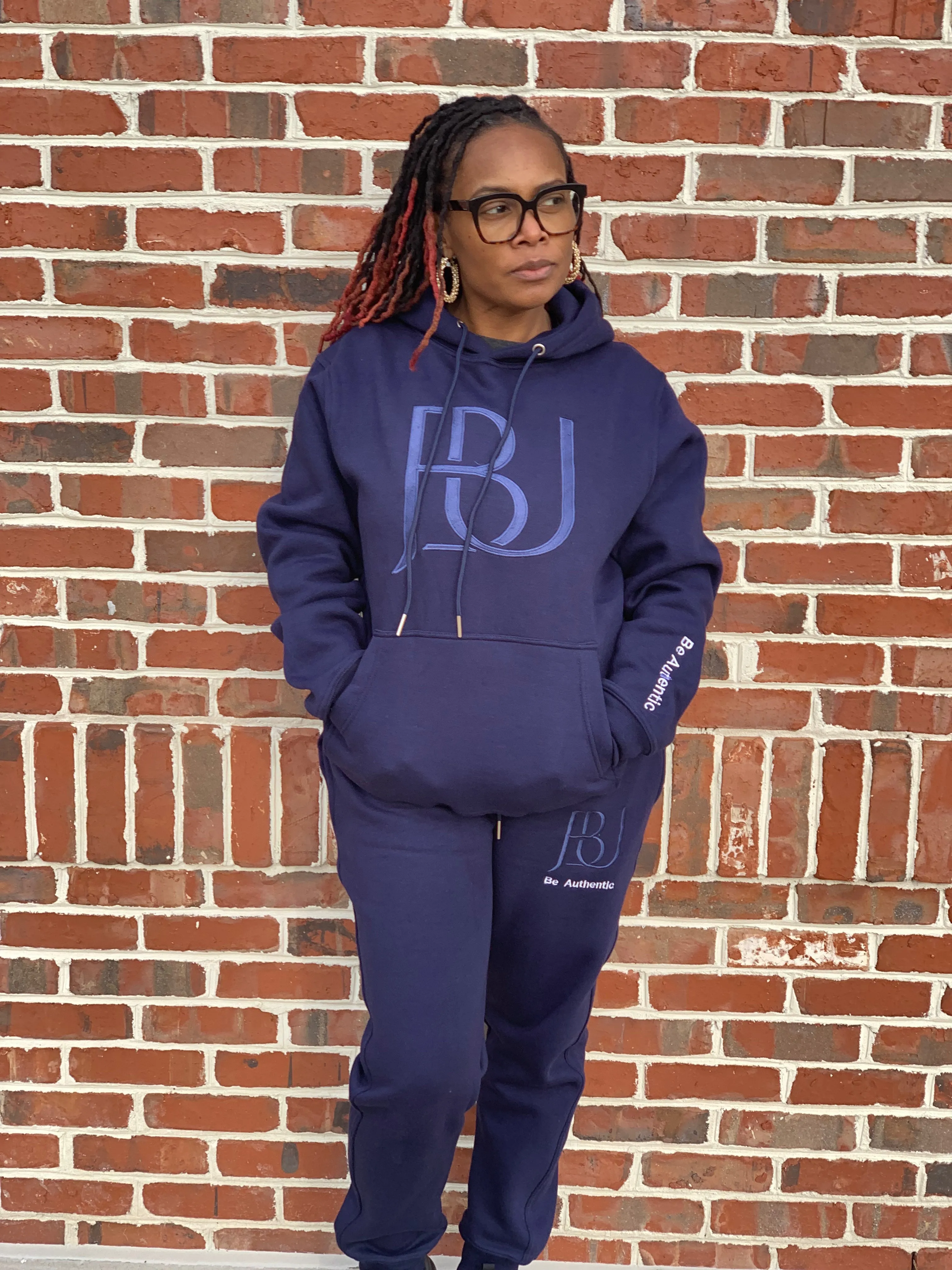 JBU Blueberry Embroidered Hoodie