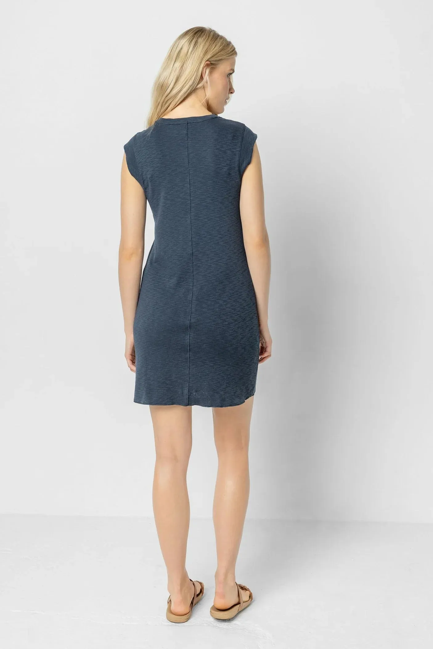 Lilla P Cap Sleeve V-neck Dress