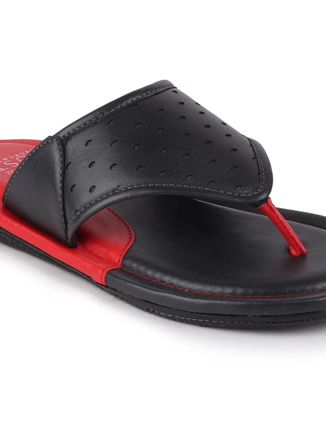 Men Black Casual Slip-On Slippers