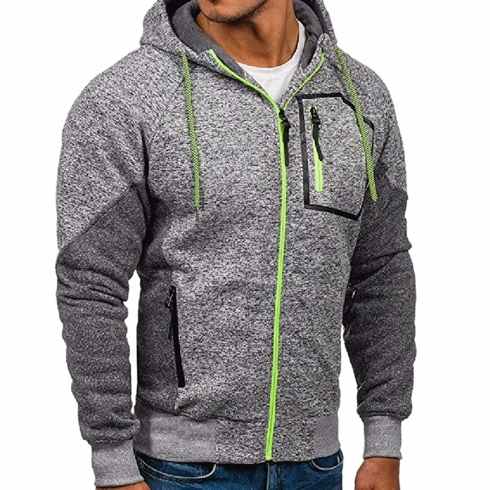 Men's new sporty workout zip-up Hoodie.