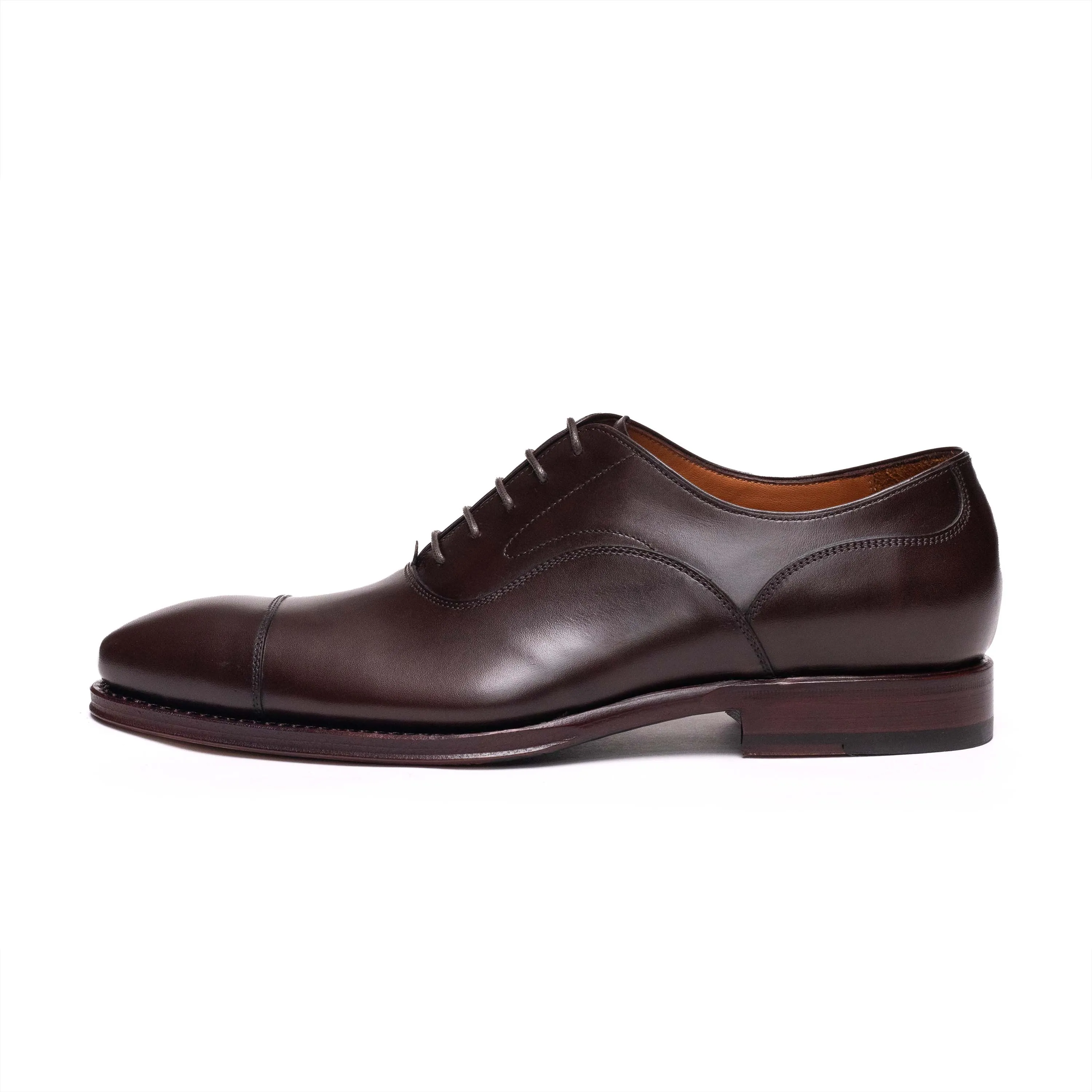 Men's Oxford Cap Toe / Dark Brown Calf 98654