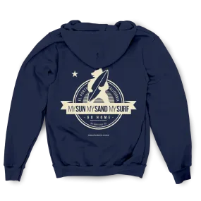 My Beach zip hoodie - navy