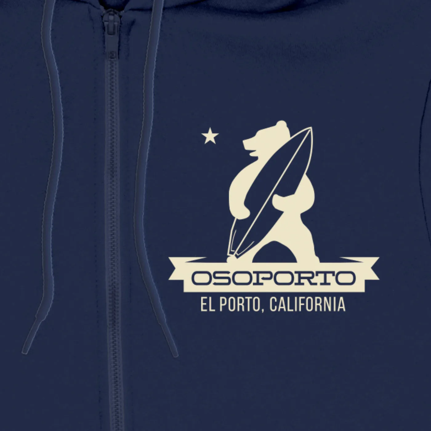 My Beach zip hoodie - navy