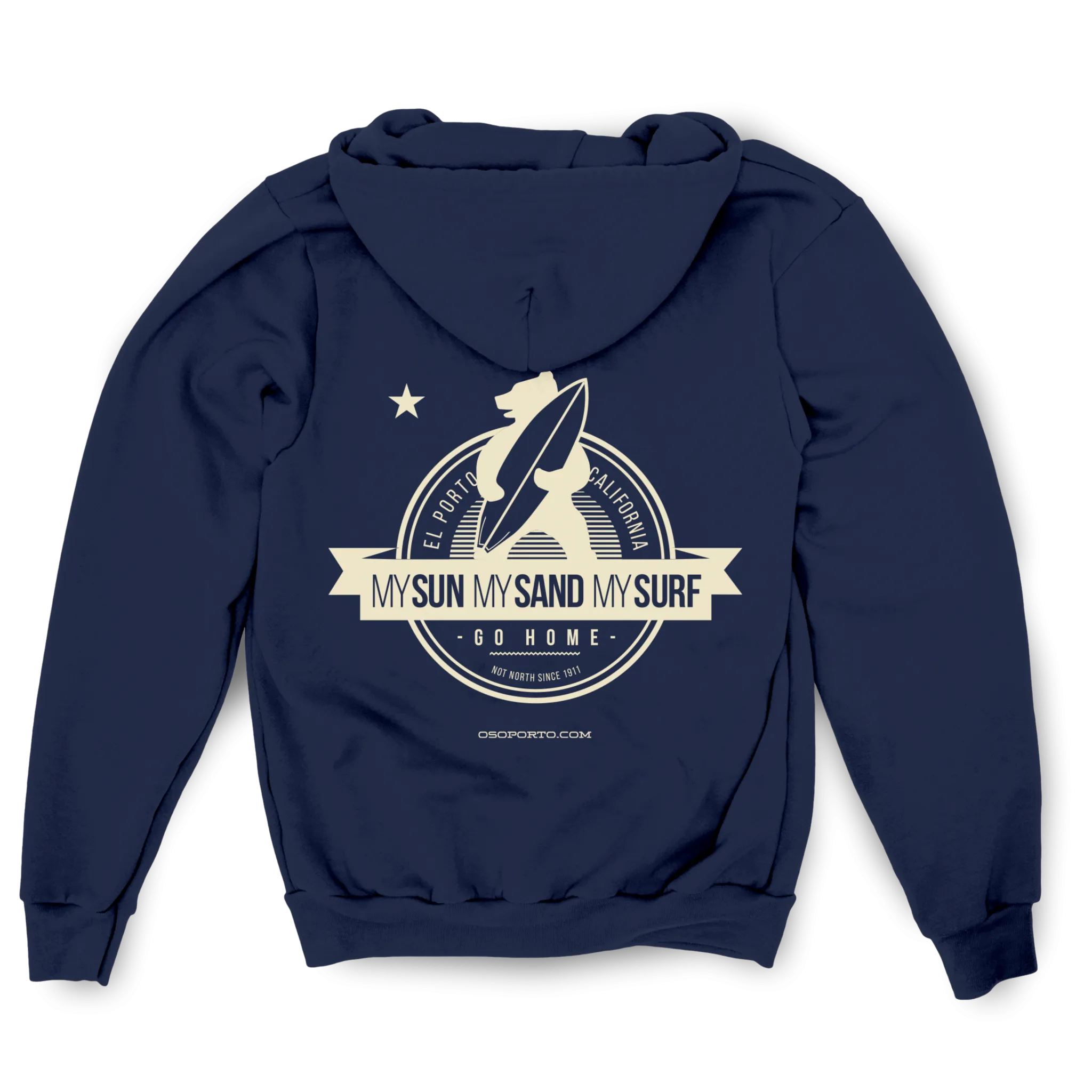 My Beach zip hoodie - navy