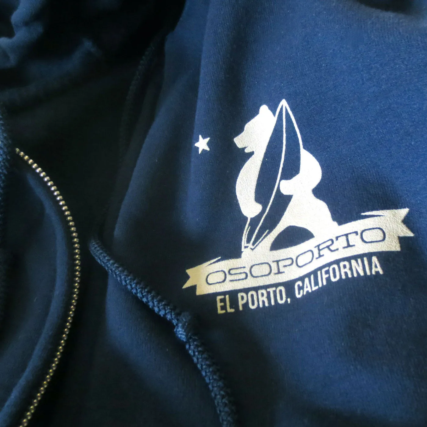 My Beach zip hoodie - navy