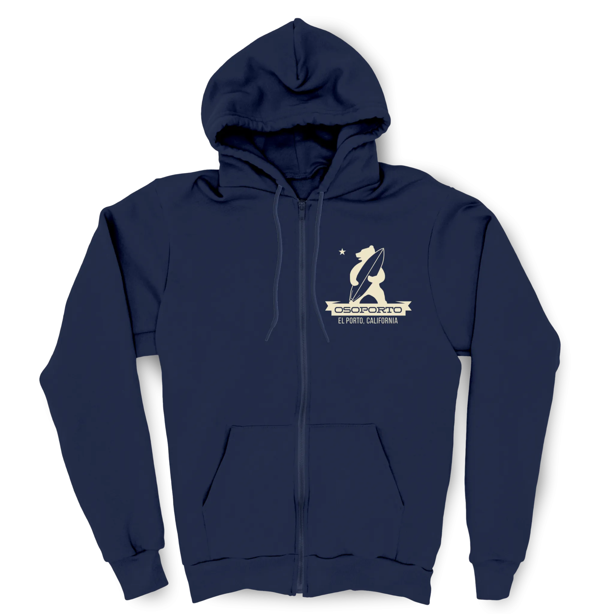 My Beach zip hoodie - navy