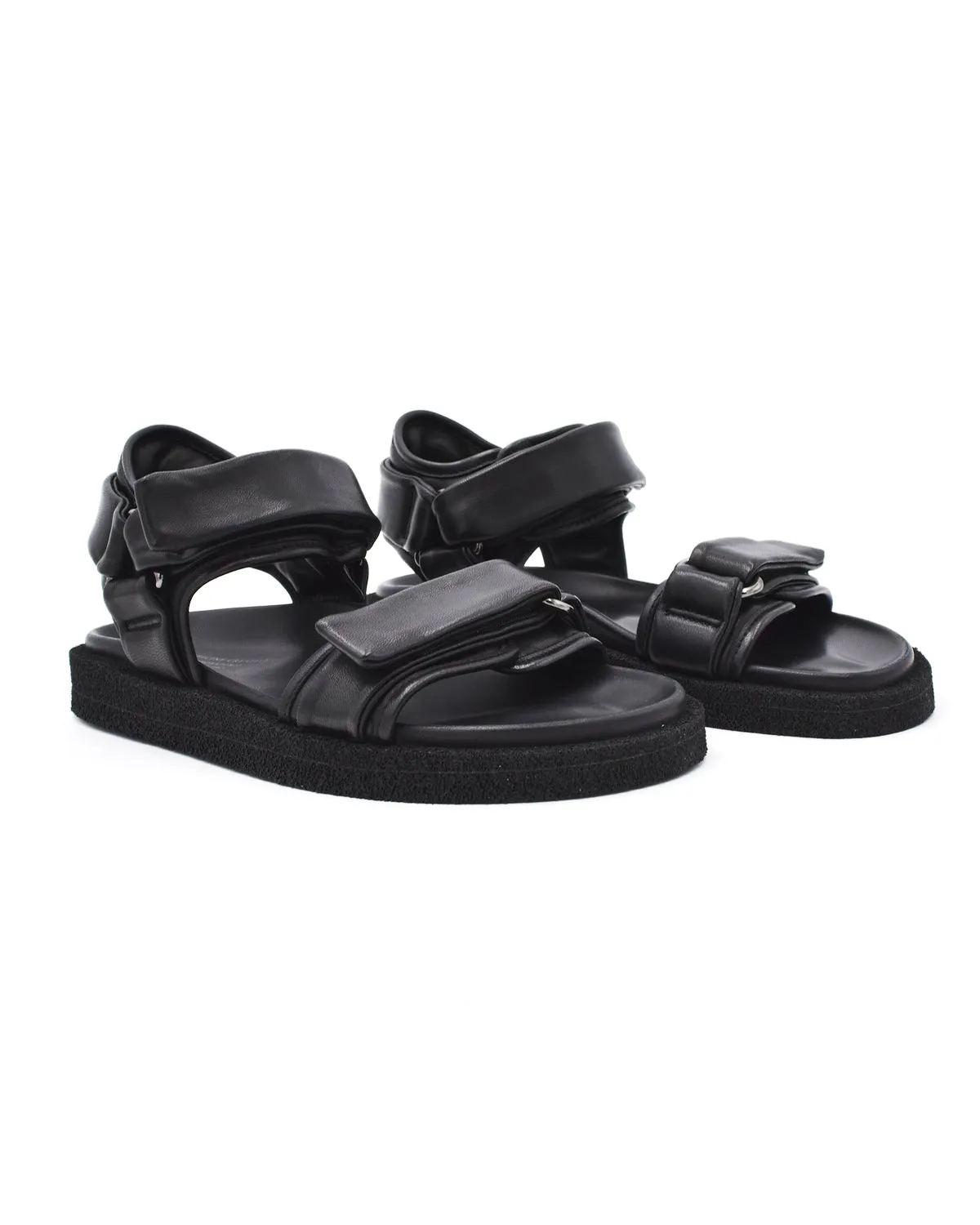 Officine Creative Inner Black Velcro Strap Sandal