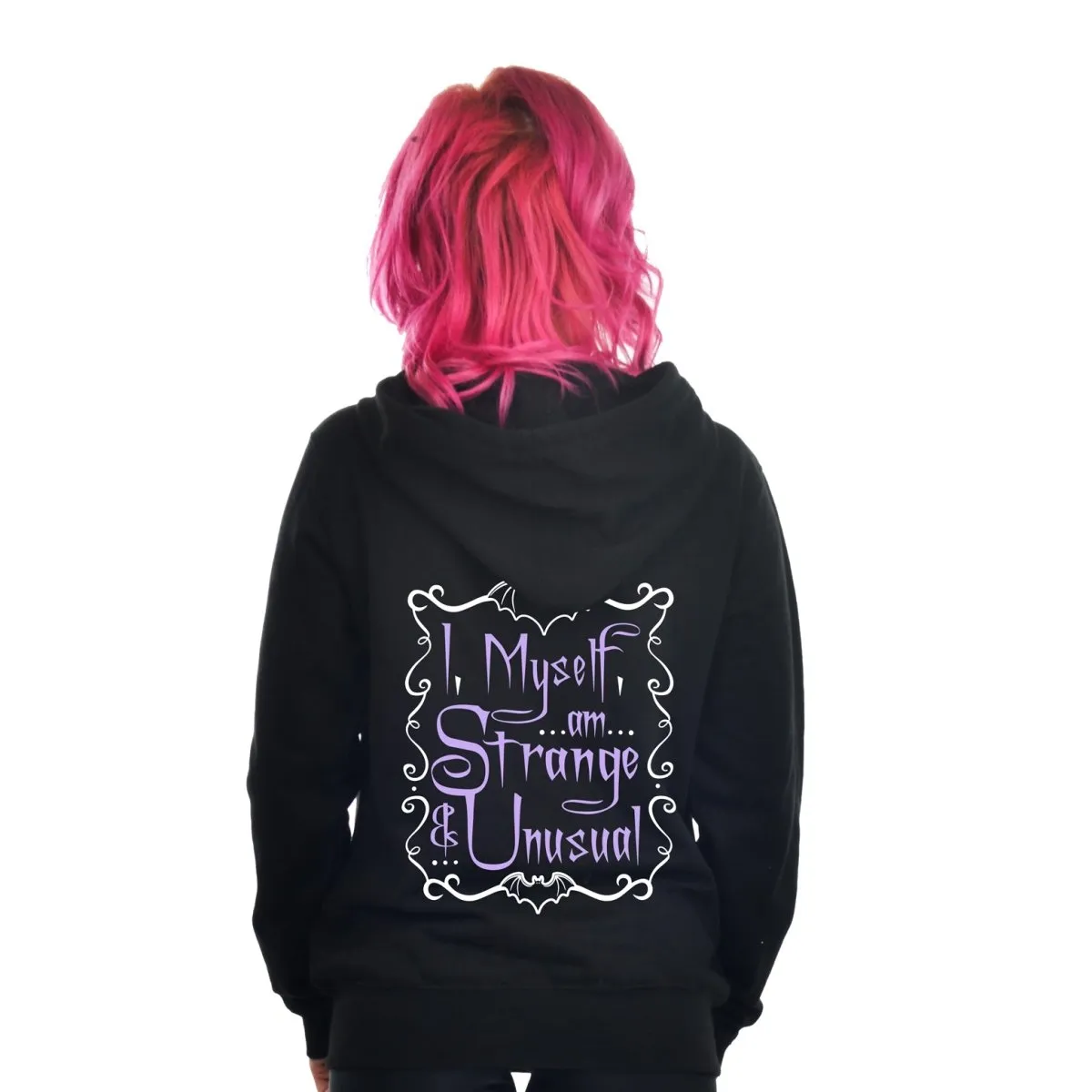 Purple Strange and Unusual Zip Hoodie