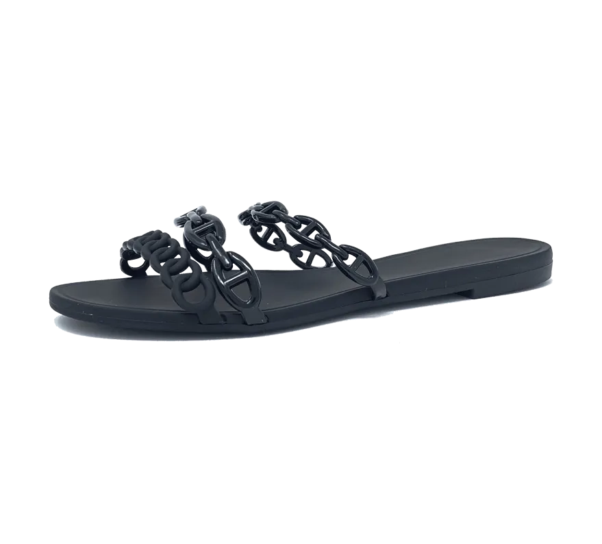 Jelly Chain Beach Sandals Flip Flops