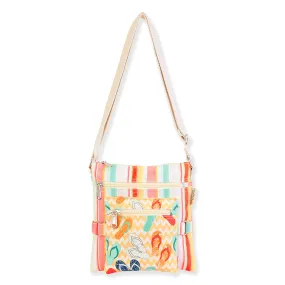 Summer Vibes Flip Flops Canvas Crossbody