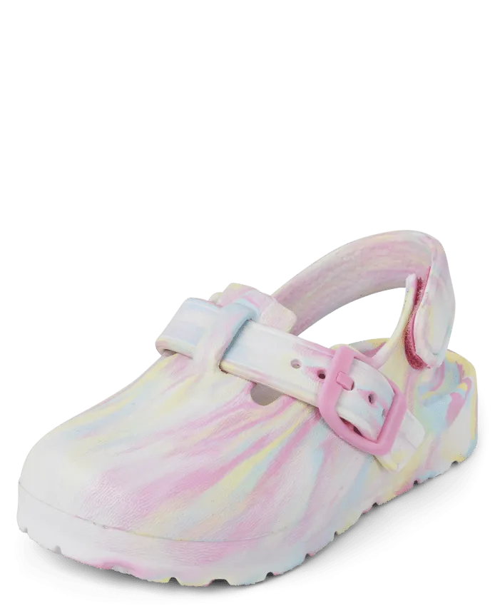 Toddler Girls Rainbow Clogs