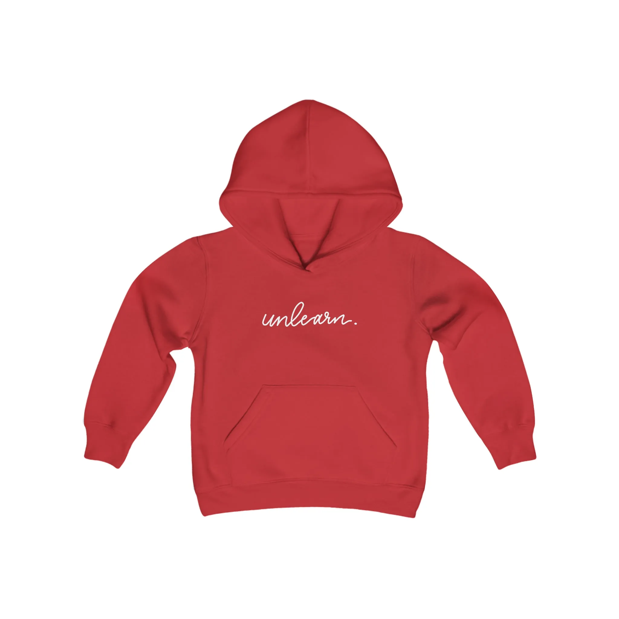 unlearn. logo script - Youth Hoodie