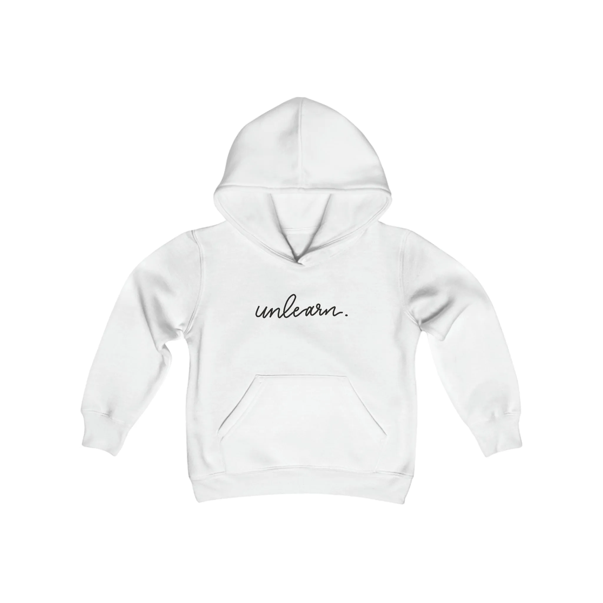 unlearn. logo script - Youth Hoodie