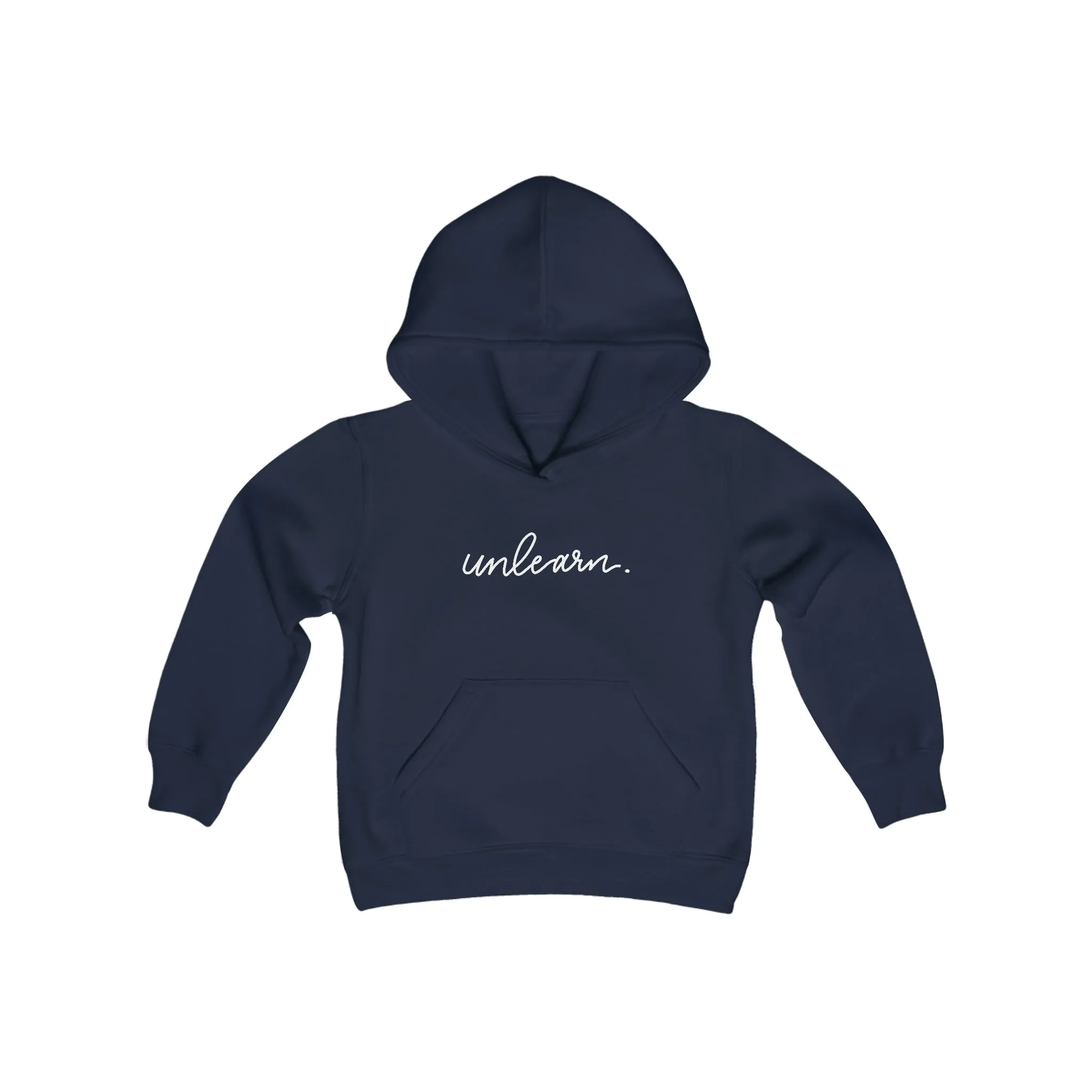 unlearn. logo script - Youth Hoodie