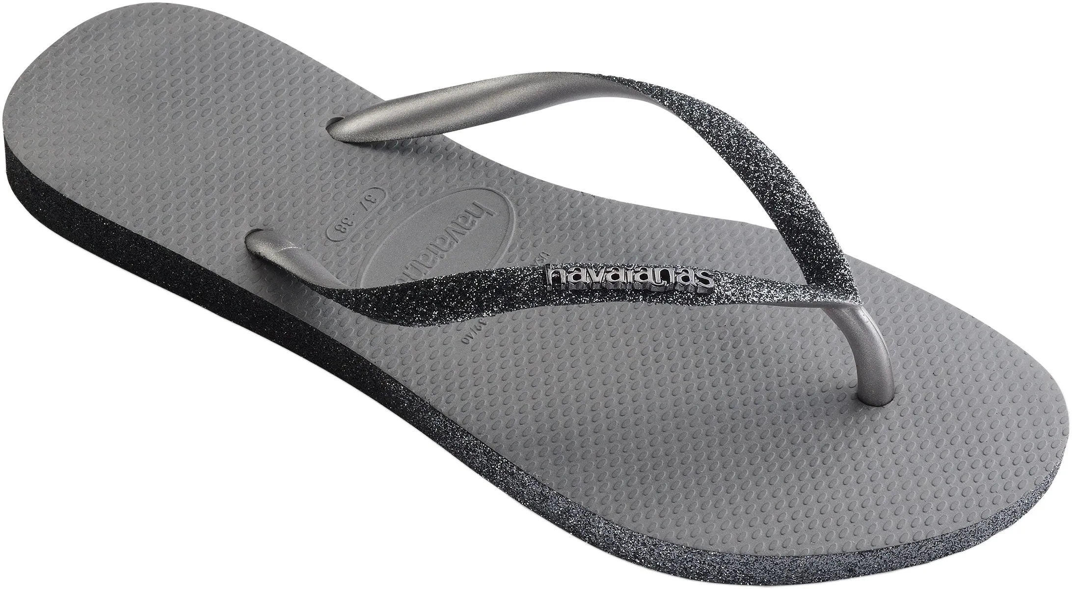 Havaianas Slim Glitter Metalic In Grey For Women