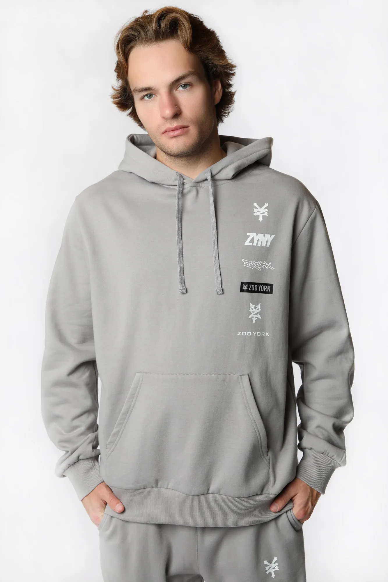 Zoo York Mens Multi Logo Hoodie